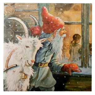 "Door het raam" door Jenny Nystrom Tegeltje