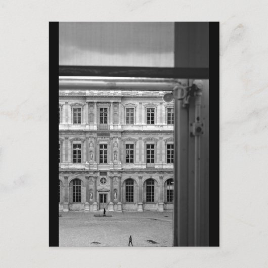 Door het raam Le Louvre Paris Briefkaart (Voorkant)