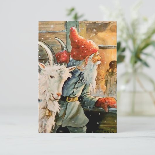 “Door het raam” van Jenny Nystrom RSVP Kaartje (Staand voorkant)