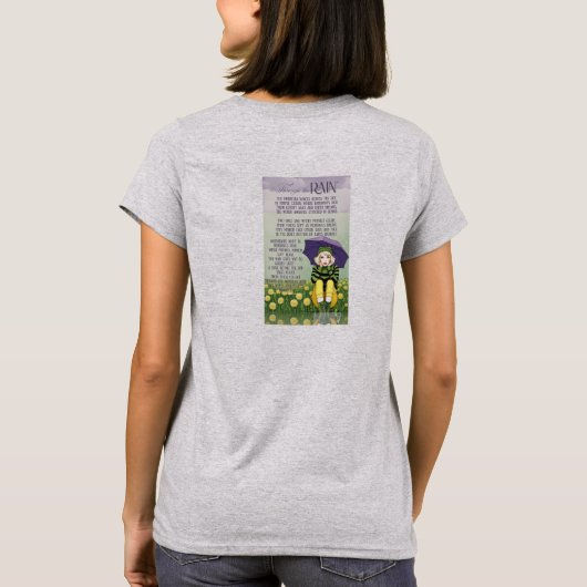 Door het regenshirt t-shirt (Achterkant)