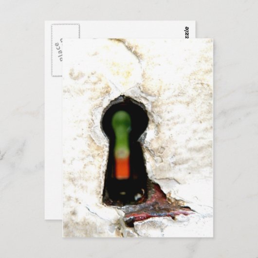 door het sleutelgat briefkaart (Voorkant / Achterkant)