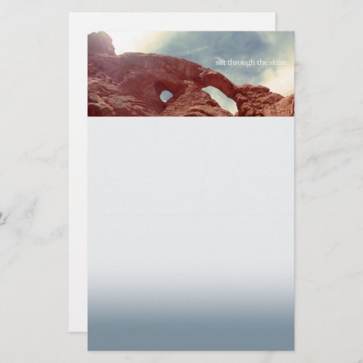 door het statische briefpapier (Voorkant / Achterkant)