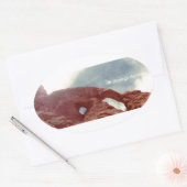door het statische ovale sticker (Envelop)