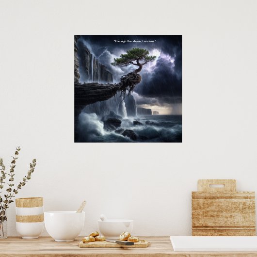 Door het Storm heen, dat verdraag ik. Poster (Keuken)