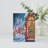 Door het vakantievenster briefkaart (Staand voorkant)