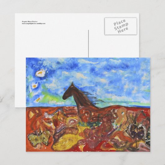 Door het veld briefkaart (Voorkant / Achterkant)