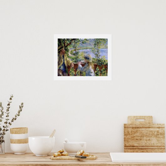 "Door het water" van Pierre-Auguste Renoir Poster (Keuken)
