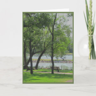 Door het Wenskaart van de Foto van het Meer Kaart