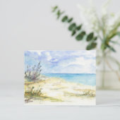 Door het wenskaart van de zee briefkaart (Staand voorkant)