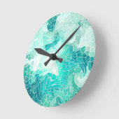 Door het Zee, abstracte mozaïekdruk. Ronde Klok (Hoek)