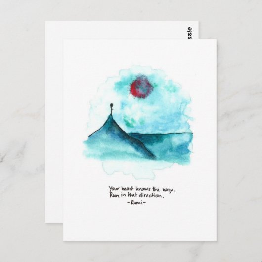 Door het zee briefkaart (Voorkant / Achterkant)