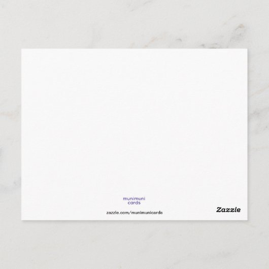 Door het zee briefkaart (Achterkant)