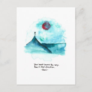 Door het zee briefkaart