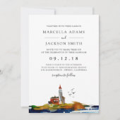 Door het Zee bruiloft Kaart (Voorkant)