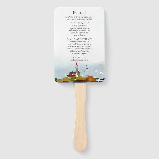 Door het Zee bruiloft programma Fan Handwaaier (Voorkant)