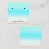 Door het Zee gradiënt oorbellen display Kaart Vierkante Visitekaartje (Voorkant / Achterkant)
