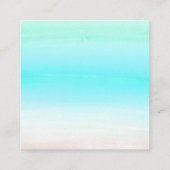 Door het Zee gradiënt oorbellen display Kaart Vierkante Visitekaartje (Achterkant)