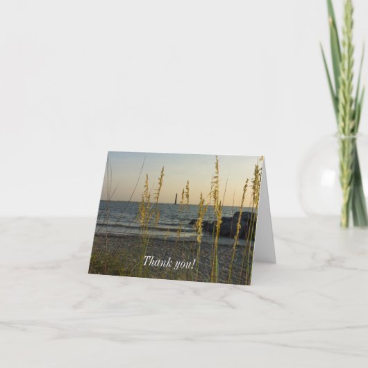 Door het Zee haver dank je Bedankkaart (Voorkant)