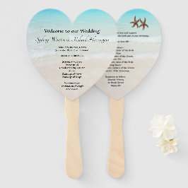 Door het Zee Heart-Shaped Wedding Fan-programma Handwaaier
