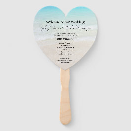 Door het Zee Heart-Shaped Wedding Fan-programma Handwaaier