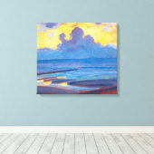 Door het Zee | Piet Mondrian | Canvas Afdruk (Insitu (Houten vloer))