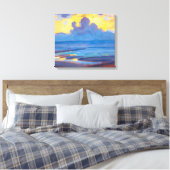 Door het Zee | Piet Mondrian | Canvas Afdruk (Insitu (Slaapkamer))