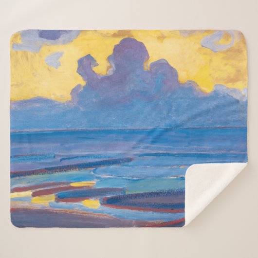 Door het Zee | Piet Mondrian | Sherpa Deken (Voorkant (horizontaal))