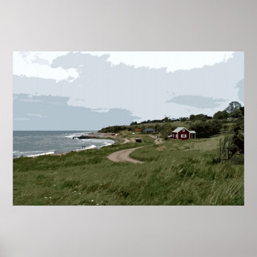 Door het zee poster (Voorkant)