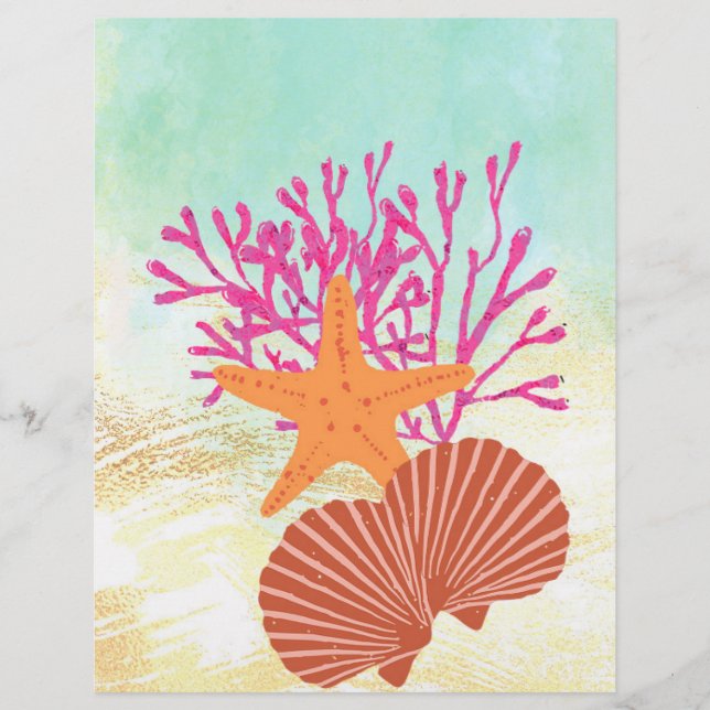 Door het Zee Scrapbook Paper (Voorkant)