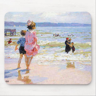 Door het Zee van Edward Henry Potthast Muismat
