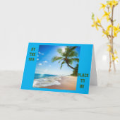 DOOR HET ZEE VOOR UW VERJAARDAG** KAART (Gele Bloem)