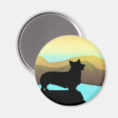 Door het Zee Welsh Corgi Magneet (Voorkant / Achterkant)
