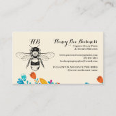 Door honingbijen getrokken prijslijst met prijsoph visitekaartje (Voorkant)