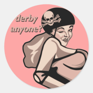 door iemand? ronde sticker