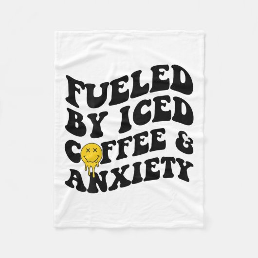 Door ijskoffie en angst geestelijke gezondheid op  fleece deken (Voorkant)