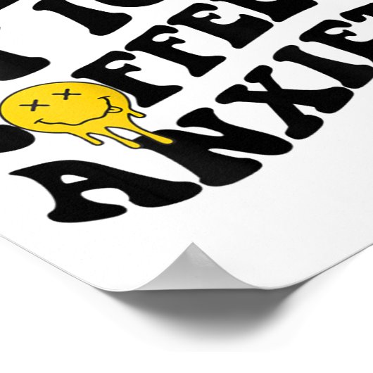 Door ijskoffie en angst geestelijke gezondheid op  poster (Hoek)