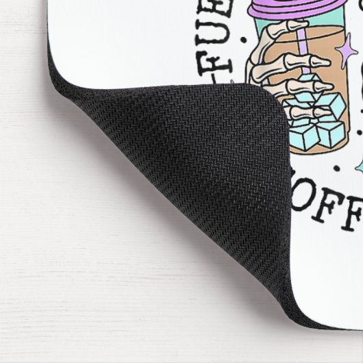 Door ijskoffie en angst mentale gezondheidsbewustz muismat (Hoek)