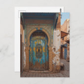 Door in Fez Morocco Travel Briefkaart (Voorkant / Achterkant)