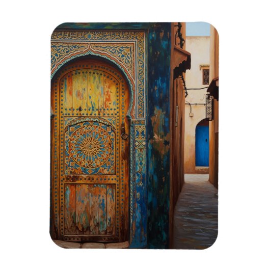 Door in Fez Morocco Travel Magneet (Verticaal)