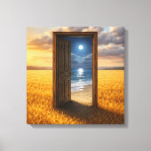 Door in the Wheat Canvas Afdruk (Voorkant)