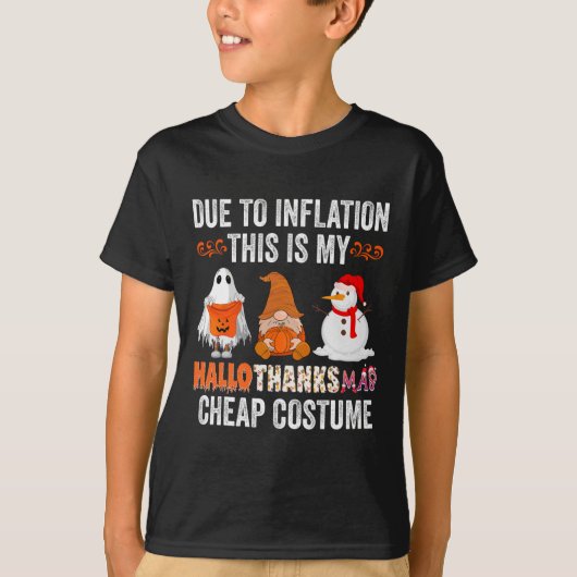 Door Inflatie Dit is mijn HalloThanksMas Goedkope T-shirt (Voorkant)