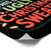 Door inflatie grappige lelijke kersttrui Xmas Poster (Hoek)