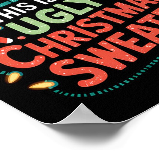 Door inflatie grappige lelijke kersttrui Xmas Poster (Hoek)