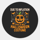 Door inflatie is dit mijn Halloween Ronde Sticker (Voorkant)