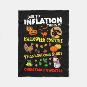 Door inflatie is dit mijn halloween Thanksgiving Fleece Deken