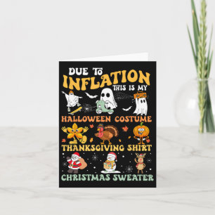Door inflatie is dit mijn halloween Thanksgiving Kaart