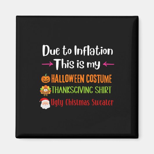 Door inflatie is dit mijn halloween Thanksgiving Magneet (Voorkant)