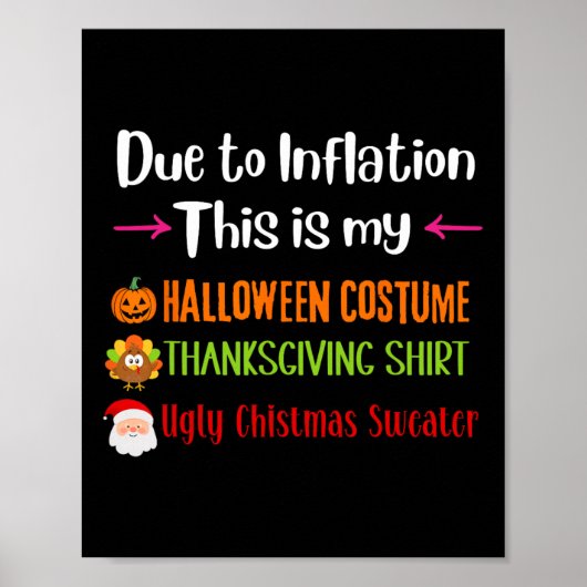 Door inflatie is dit mijn halloween Thanksgiving Poster (Voorkant)