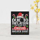 Door inflatie lelijke kersttruien Grappige Mannen Kaart (Gele Bloem)