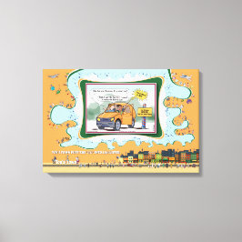 Door Is a Jar | Literal Wordplay Humor 24x16 Canvas Afdruk